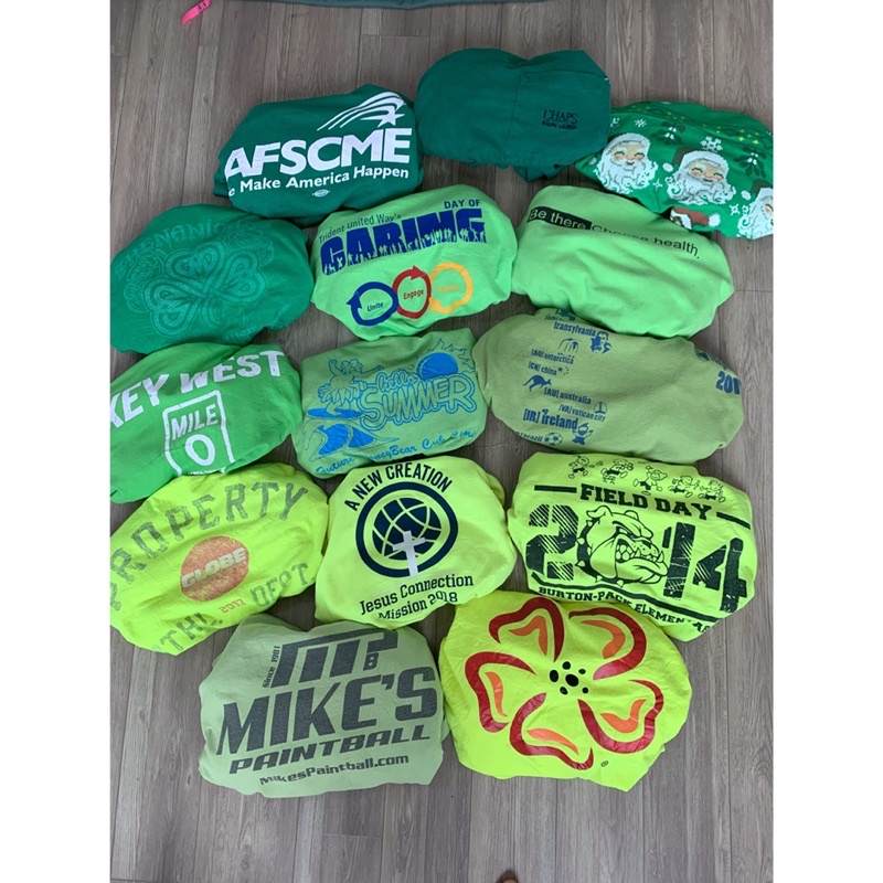 ÁO 2HAND BIG SIZE UNISEX MÀU XANH LÁ