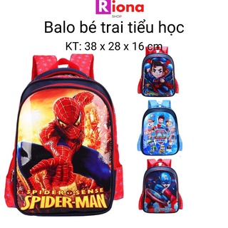 Balo học sinh tiểu học balo đi học cho bé trai cấp 1 siêu nhân chống gù - RIONASHOP