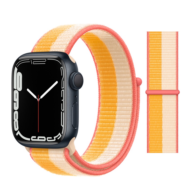 Dây Đeo Nylon Cho Đồng Hồ Thông Minh Apple Watch 40mm 44mm 42mm 38mm iWatch Series 4 5 SE 7 6 41/45mm