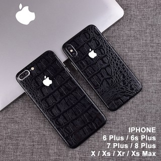 Miếng dán mặt lưng iphone giả da cá sấu full viền cao cấp
