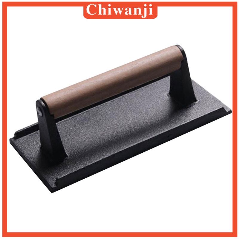 [CHIWANJI]1.2kg Cast Iron Steak Weight Burger Press Bacon Press Grill Summer BBQ Gift