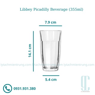 [15365] Ly Thủy Tinh Libbey Picadilly Beverage (355ml)