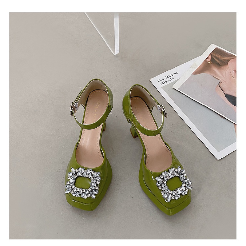 Giày Cao Gót Đính Đá Phong Cách Pháp Thời Trang Mùa Hè 2022 Dành Cho Nữ