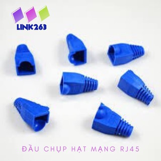30 Đầu Chụp Hạt mạng RJ45 Bằng Nhựa Dẻo ABS Màu Xanh