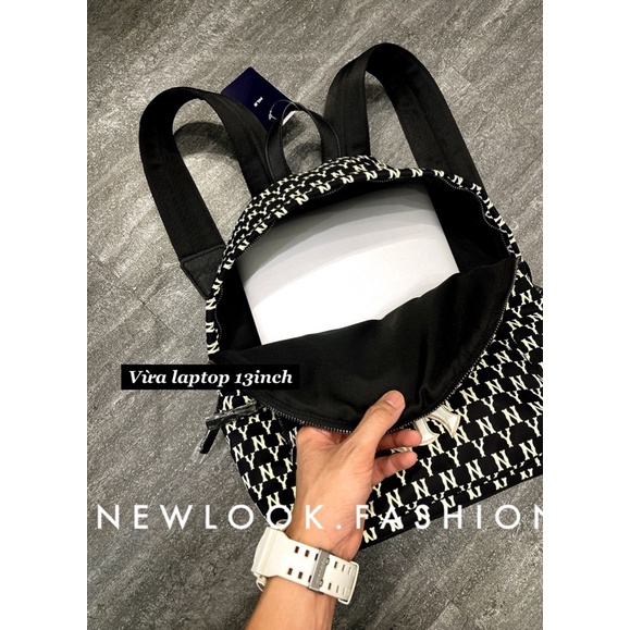 ★ HOT TREND ★ BALO THỜI TRANG HOẠ TIẾT MONOGRAM CHỮ N VÀ CHỮ Y ĐAN XEN VẢI POLYESTER CAO CẤP ( 38 x 26 x 14cm )