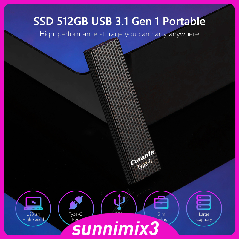 [Kayla Computing Shop]500GB SSD External Portable Storage USB 3.1 Gen-1 USB-C Compatible