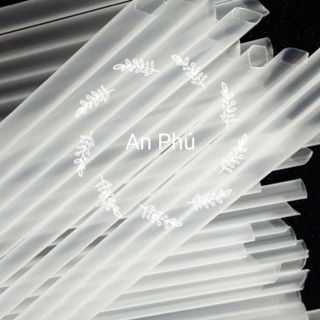50 ống hút trắng trong suốt phi 8 ( ko hút đc trân châu)