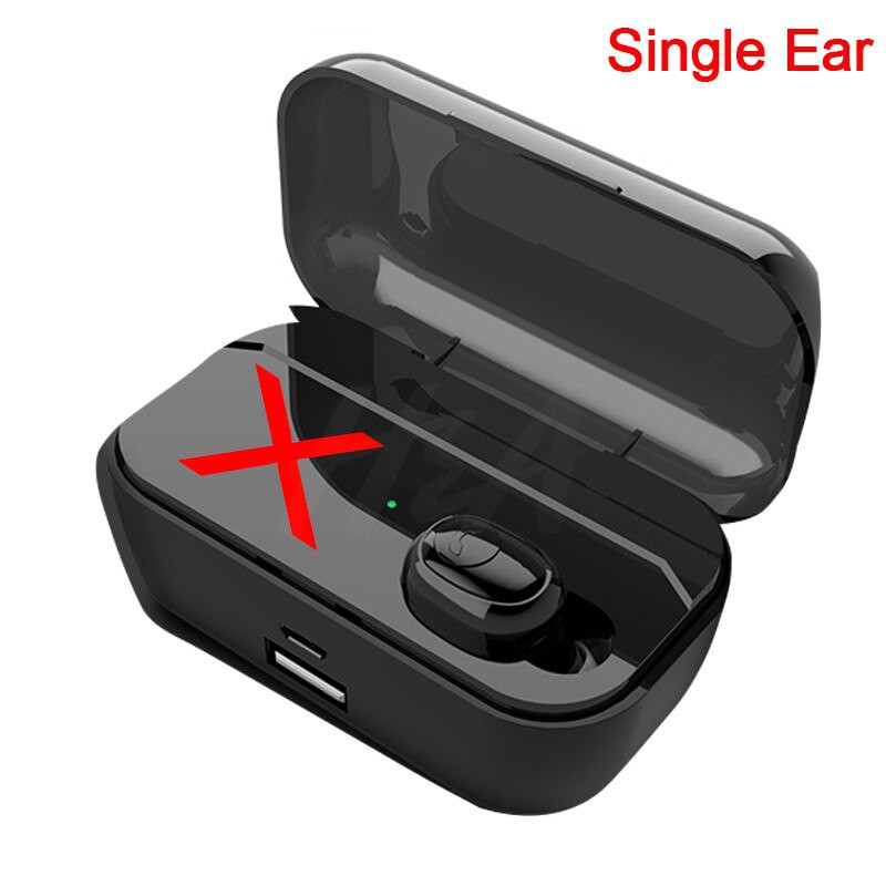 Tai nghe nhét tai không dây TWS Bluetooth V5.0 8D mini có micro và màn hình hiển thị cho âm thanh stereo sống động