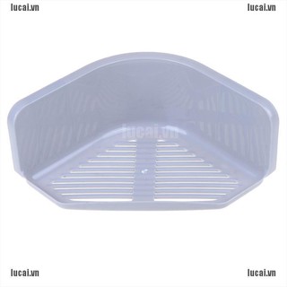 [LUCAI&COD]Suction Cup Corner Shower Shelf Bathroom Shampoo Holder Kitchen Storage Rack