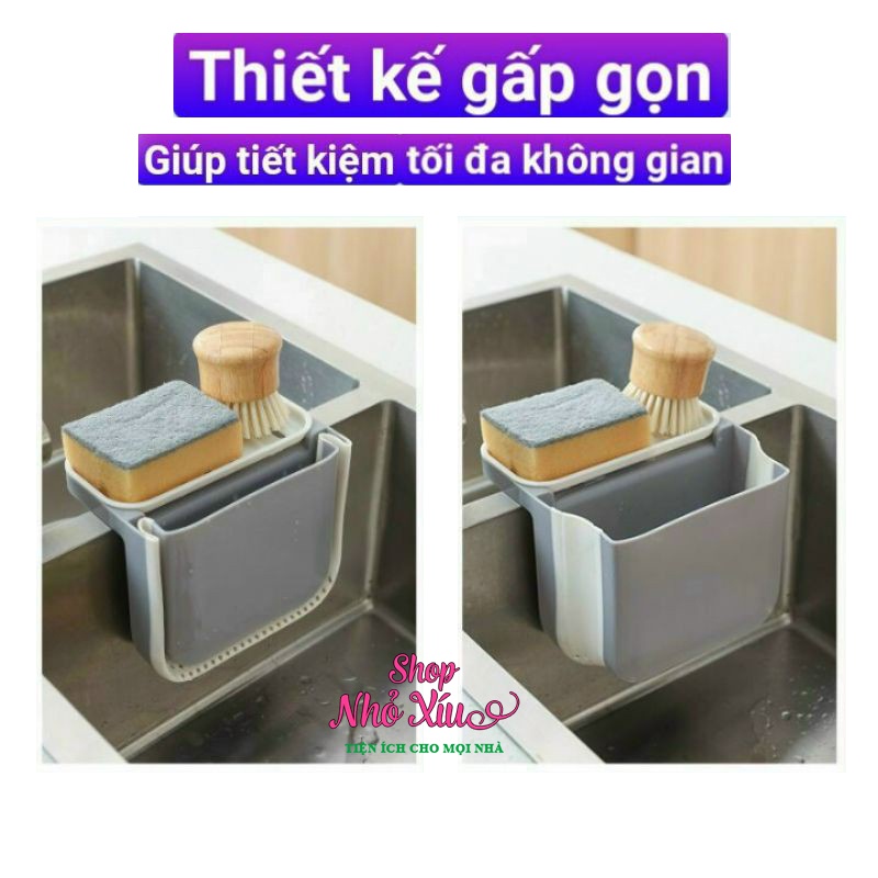 KỆ ĐỰNG RÁC GẤP GỌN GÁC BỒN RỬA CHÉN Để giẻ rửa chén và đồ lặt vặt , lọc rác bồn rửa chén