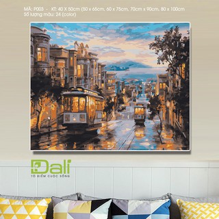 Tranh treo tường tự tô màu số hóa DALI Tranh Phong Cảnh Phố PH003