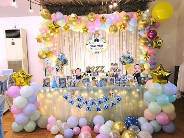 Mẫu set bóng trang trí sinh nhật cho khách xem