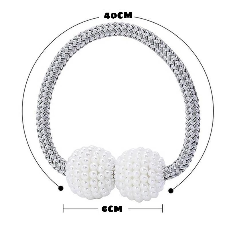 1 Dây Buộc Rèm Cửa Nam Châm Đính Ngọc Trai Nhân Tạo Thời Trang