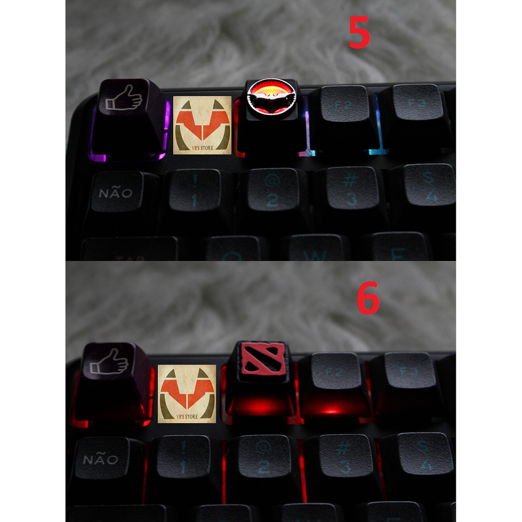 Keycap nhôm (nút bàn phím) kim loại xuyên led