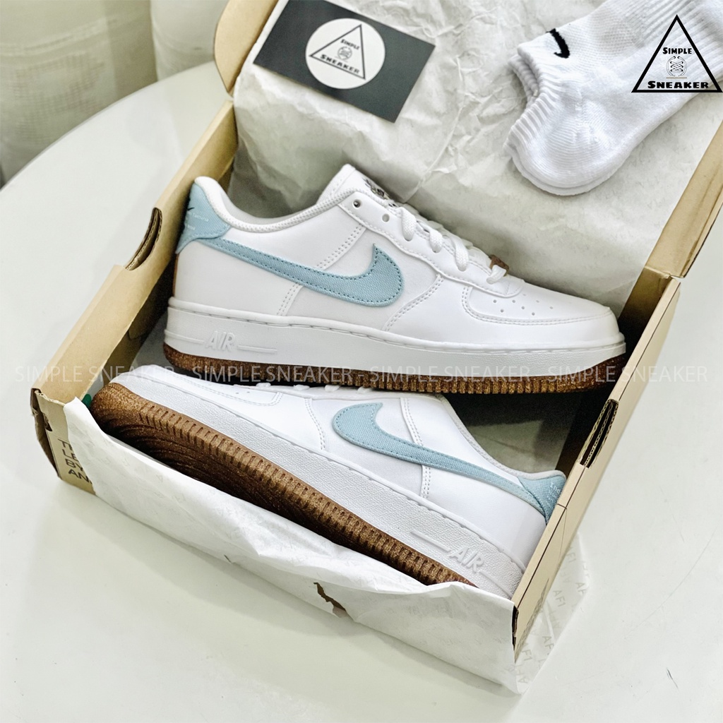 Giày Nữ Nike Air Force 1 Indigo Chính Hãng Giày Thể Thao Nike Air Force 1 Canvas Sử Dụng Vật Liệu Tái Chế