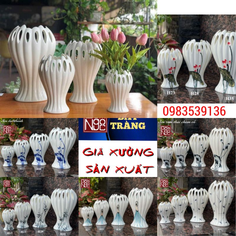 LỌ HOA TAY PHẬT GỐM SỨ BÁT TRÀNG