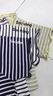 ÁO TRỄ VAI CUỐN BIÊN SỌC