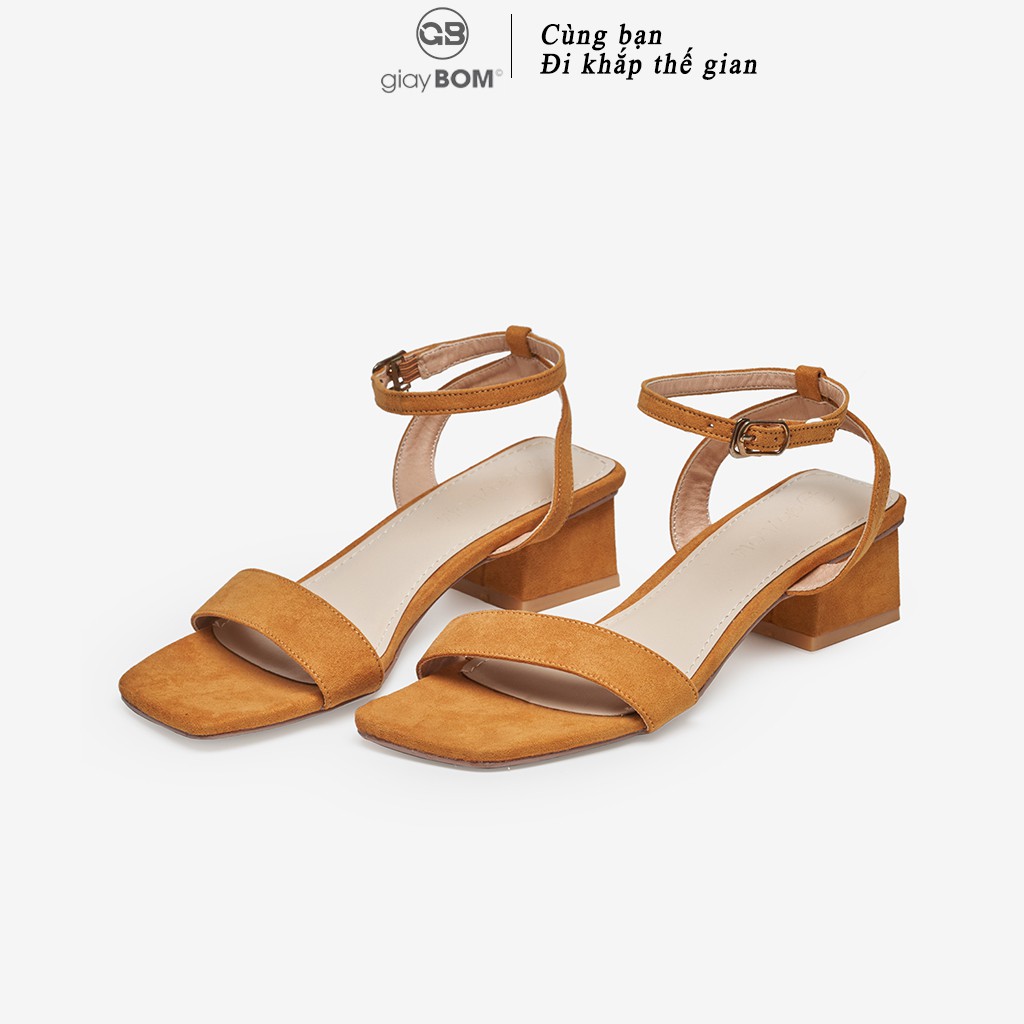 Giày cao gót giayBOM chất liệu da nỉ gót cao 4 cm GB00128