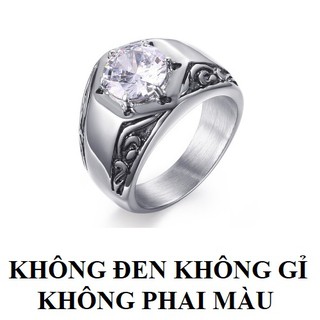 Nhẫn nam kim cương, nhẫn titan gắn đá zircon
