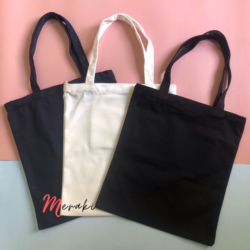 Túi Tote Vải Canvas Trơn Có 4 Màu