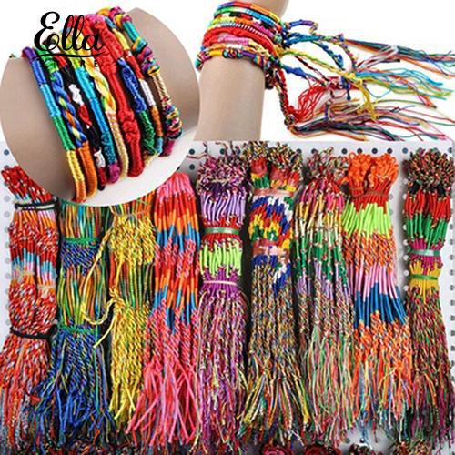 20 Vòng Đeo Tay Tình Bạn Bện Dây Nhiều Màu Sắc