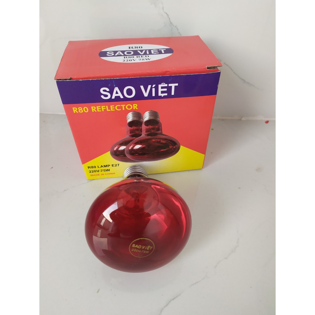 Bóng hồng ngoại sưởi cho gia súc, gia cầm, vật nuôi Sao Việt 45W-75W