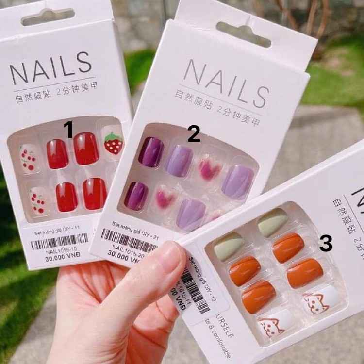 Nail Box (Kèm Keo Dán Móng) Nhiều Mẫu