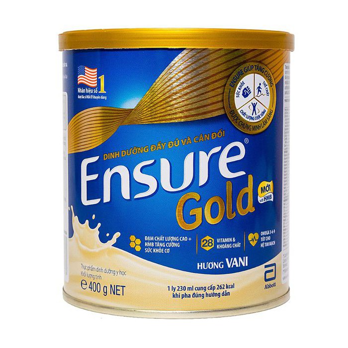 Sữa bột Ensure Gold hương Vani 400g (chính hãng, date xa)