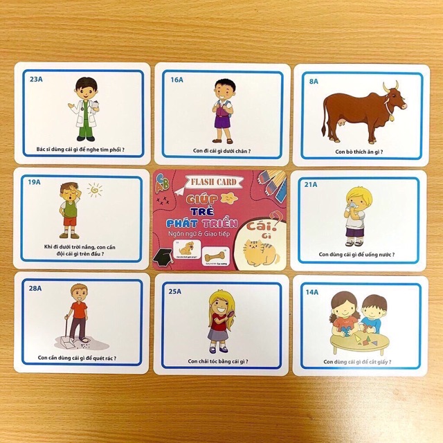 FLASHCARD 300 CÂU HỎI + TRẢ LỜI GIÚP PHÁT TRIỂN NGÔN NGỮ - GIAO TIẾP - TƯ