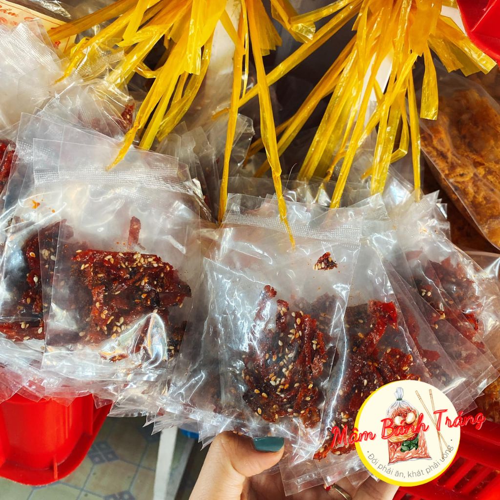 SET 5 bịch mực khô rim xé sợi gói 6k mực tẩm gia vị ăn vặt tuổi thơ - 04100052