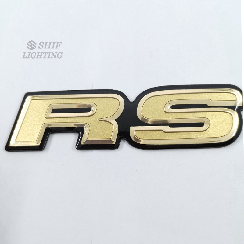 1 x Sticker Chữ RS Màu Vàng Dán Trang Trí Xe Hơi Honda RS