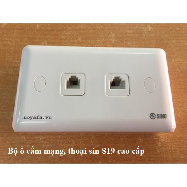 Bộ ổ cắm mạng, thoại sino S19 cao cấp