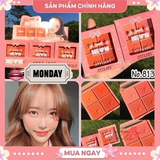 🔥🔥🔥 Bảng phấn má hồng 4 ô Anylady Meow tông cam đào [ CHÍNH HÃNG ]