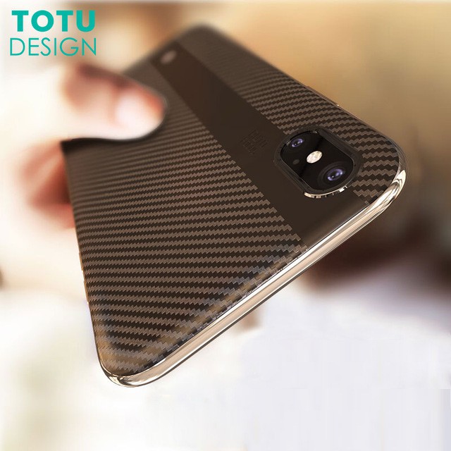 Ốp lưng sợi carbon thời trang cho IPhone X
