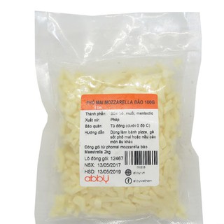 (CHỈ GIAO MIỀN BẮC)PHÔ MAI MOZZARELLA BÀO SẴN GÓI 100G