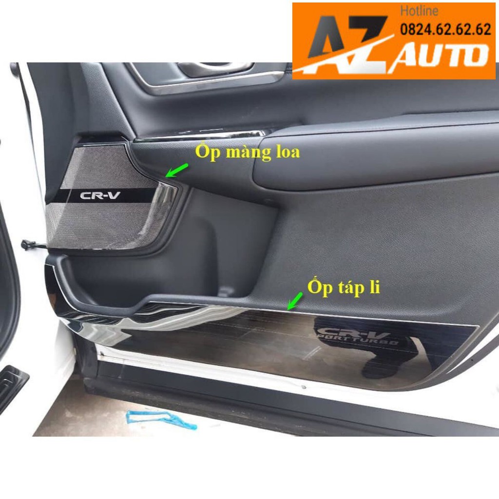 CRV ,Ốp Tapli Cánh Cửa, màng loa xe Honda CRV 2018-2021, Hàng TiTan Cao Cấp -  tặng keo trợ dính