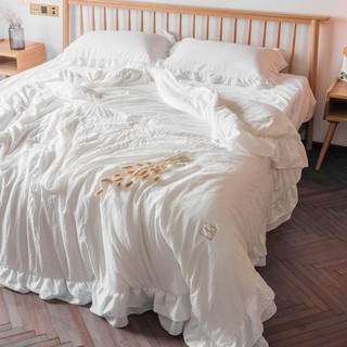 Tính năng❤Bộ chăn ga và vỏ gối Cotton thoáng khí phong cách mùa hè
