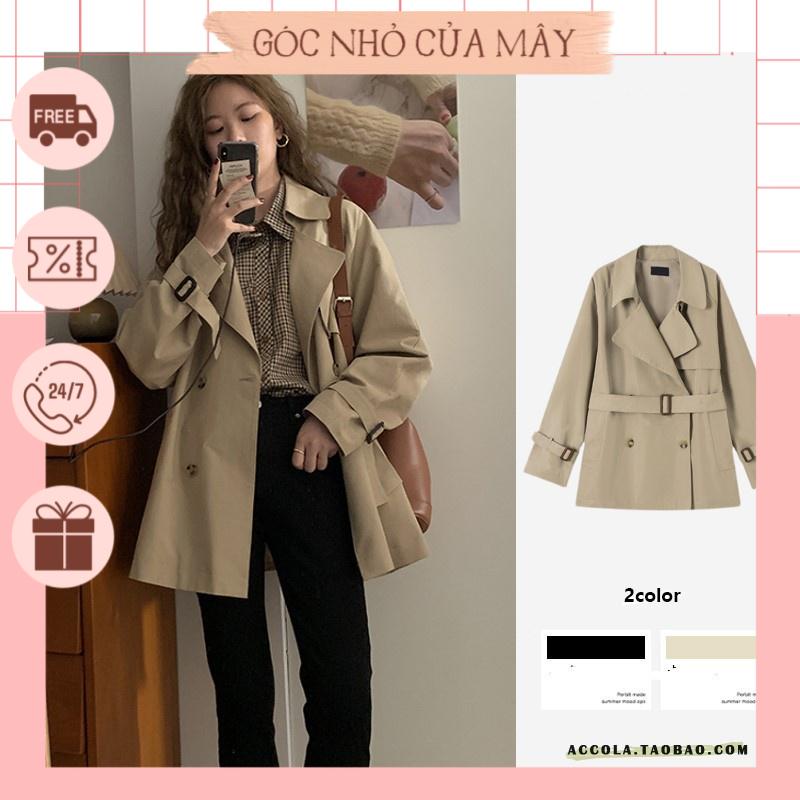 (GNCM2 - ORDER) Áo khoác trendcoat dáng ngắn phong cách Hàn quốc thu đông