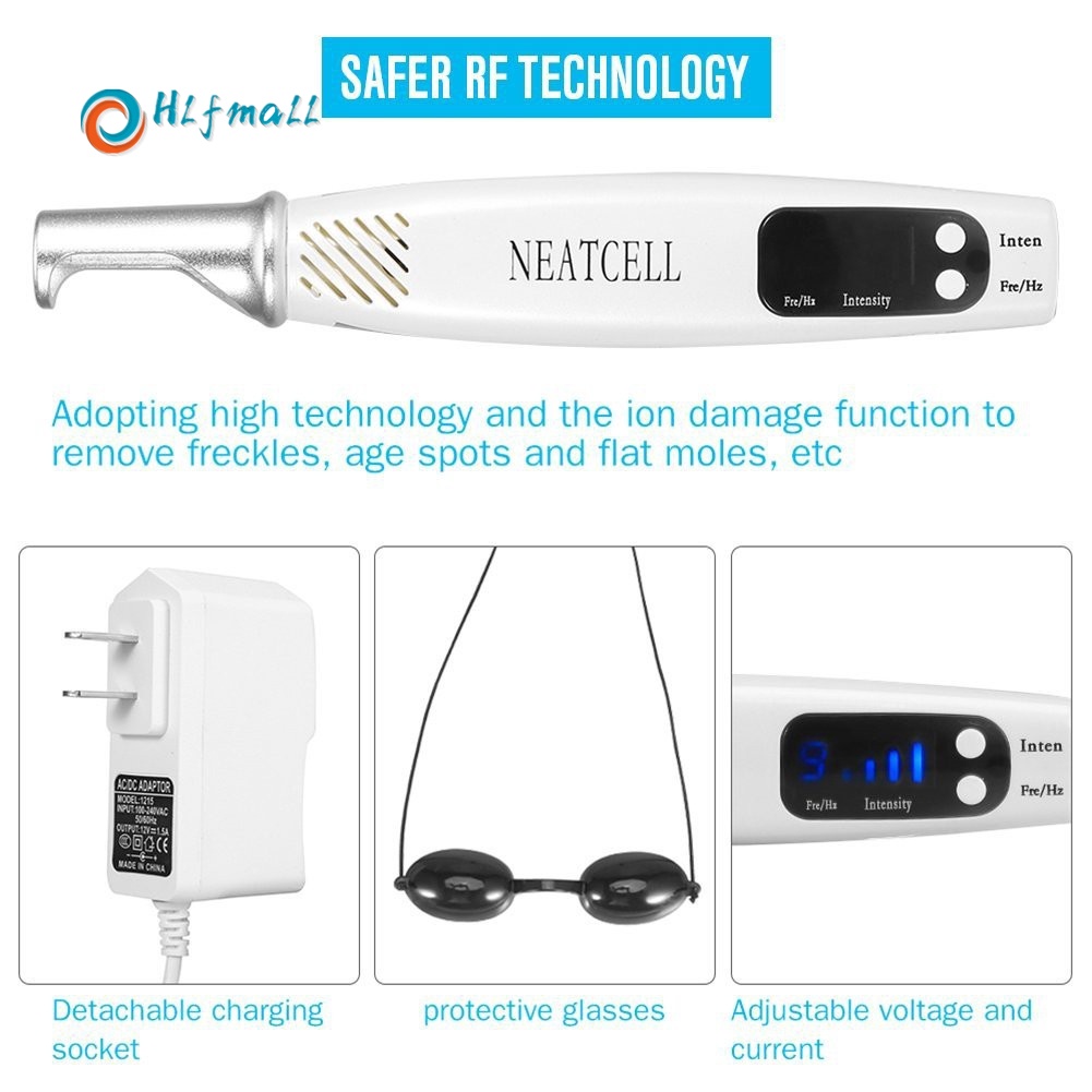 Máy xoá xăm, xoá nám, tàn nhang, nốt ruồi Laser mini NEATCELL, Xoá xăm Tatoo chân mày chuyên dụng
