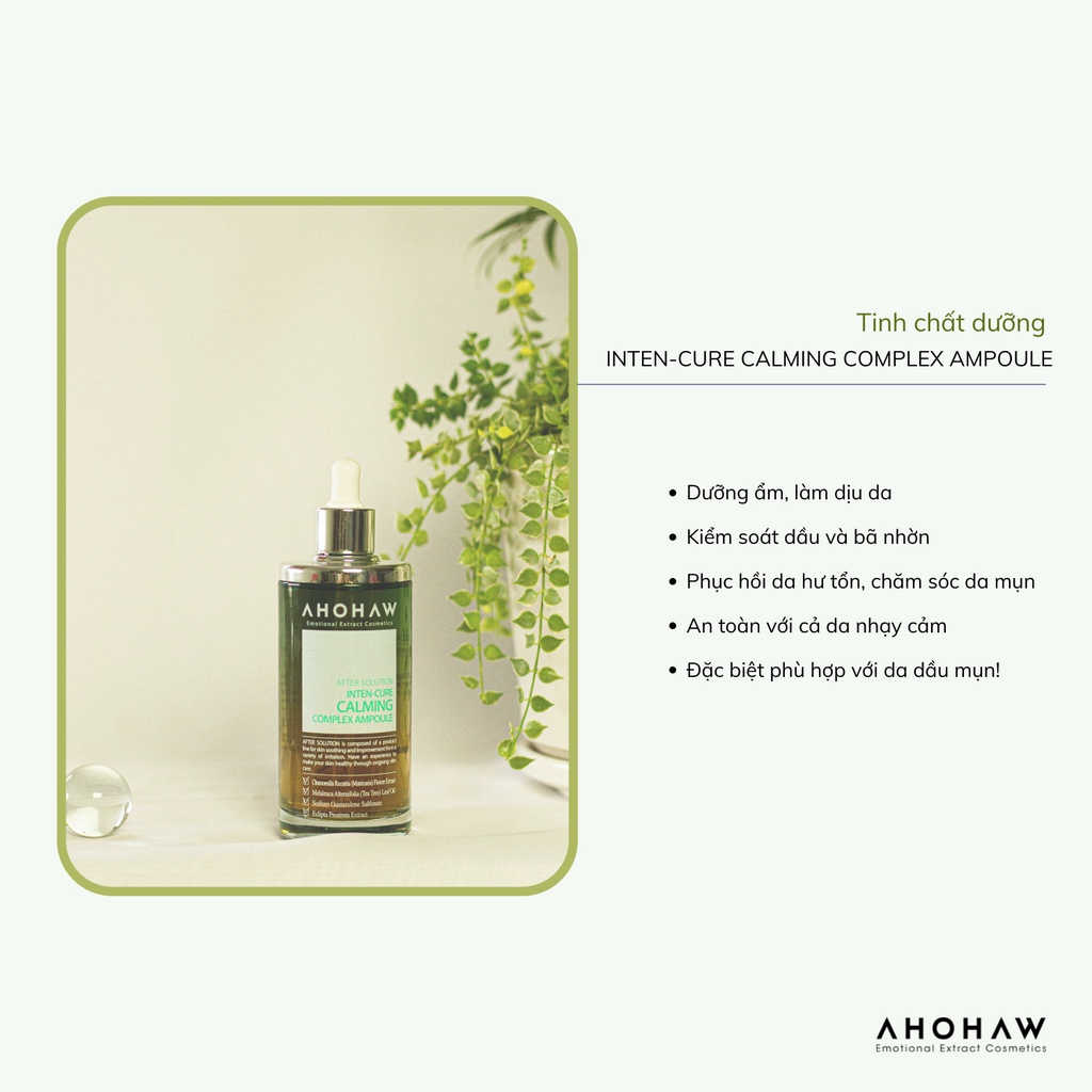 Serum mụn Ahohaw After Solution Inten Cure Calming Phục Hồi, Làm Dịu Da,Kiểm Soát Nhờn Ngăn Ngừa Mụn