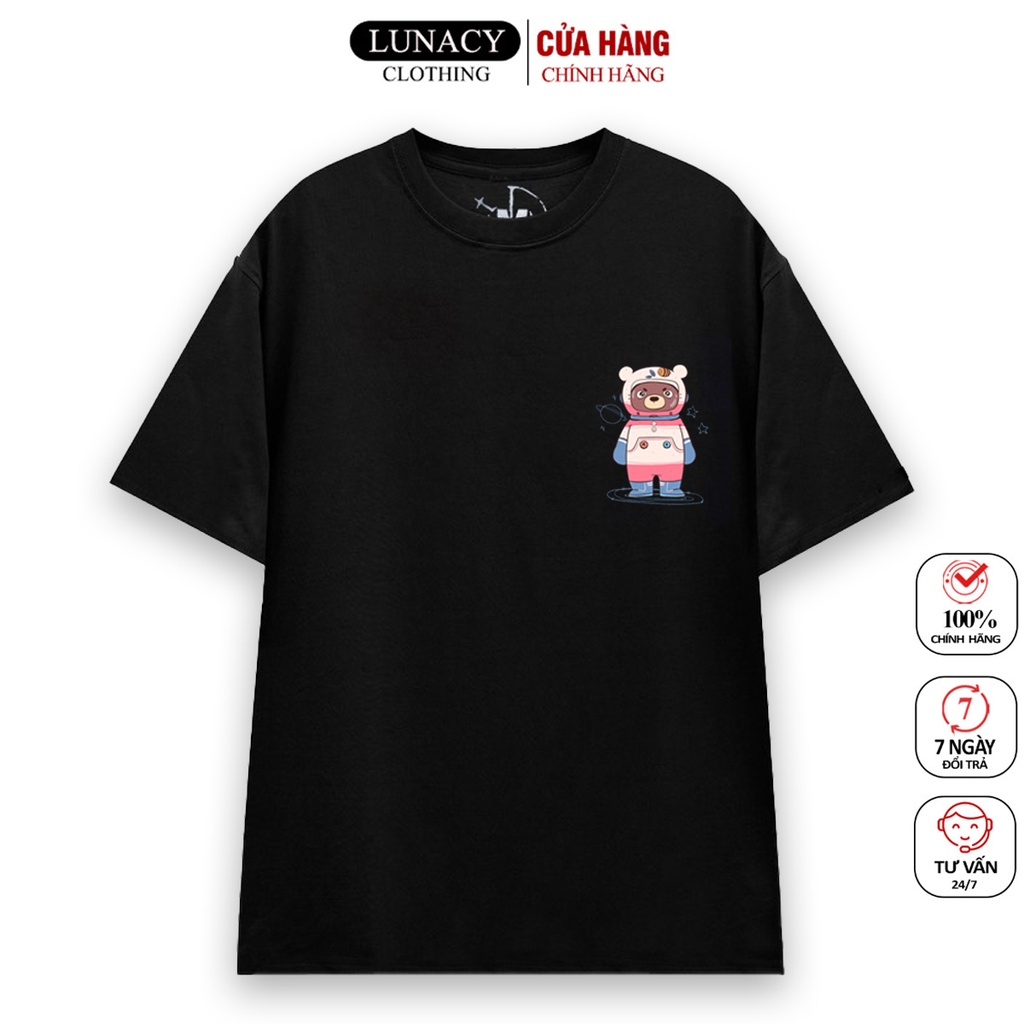 Áo thun tay lỡ LUNACY phông Unisex nam nữ Cotton oversize form rộng NINE ANIMALS TB026 | BigBuy360 - bigbuy360.vn