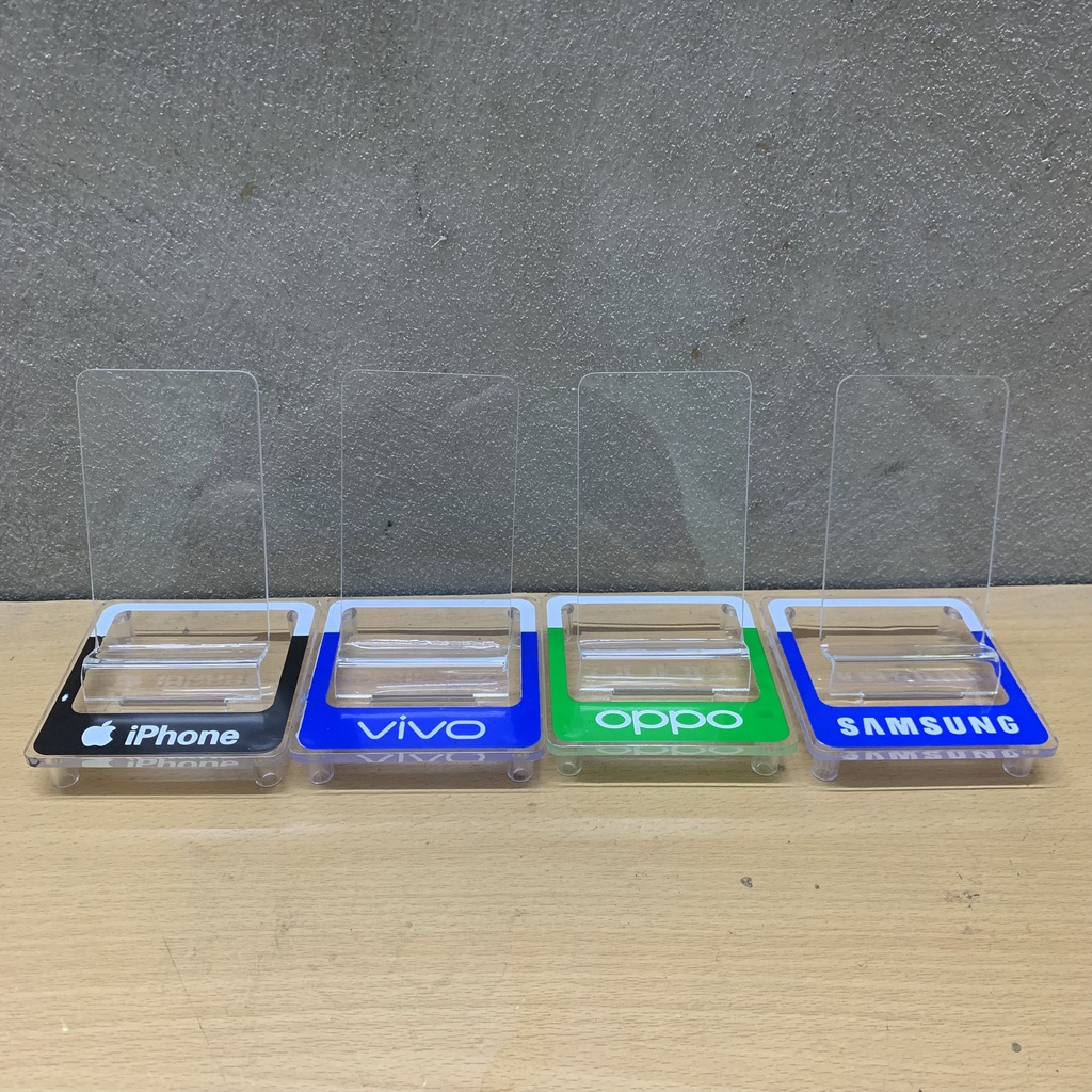 Đế, kệ trưng bày điện thoại Mica cao cấp i.Phone, Samsung, Oppo, Xiaomi, Vivo, Huawei