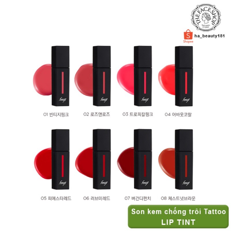 (AUTH_KOREA)Son kem Lâu trôi TATOO TINT The Face Shop