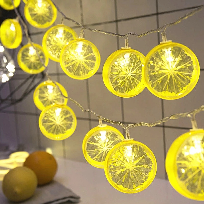 Dây đèn led 2m hình trái chanh / ngôi sao trang trí nhà cửa / tiệc cưới tiện lợi