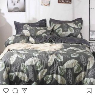 Bộ cotton lá chuối, đũi trắng, cotton poly phối hồng