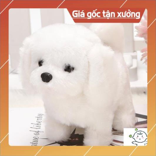 Đồ chơi Chó bông biết đi, biết kêu bibi, biết vẫy đuôi siêu cute giúp bé thân gần gũi với con vật