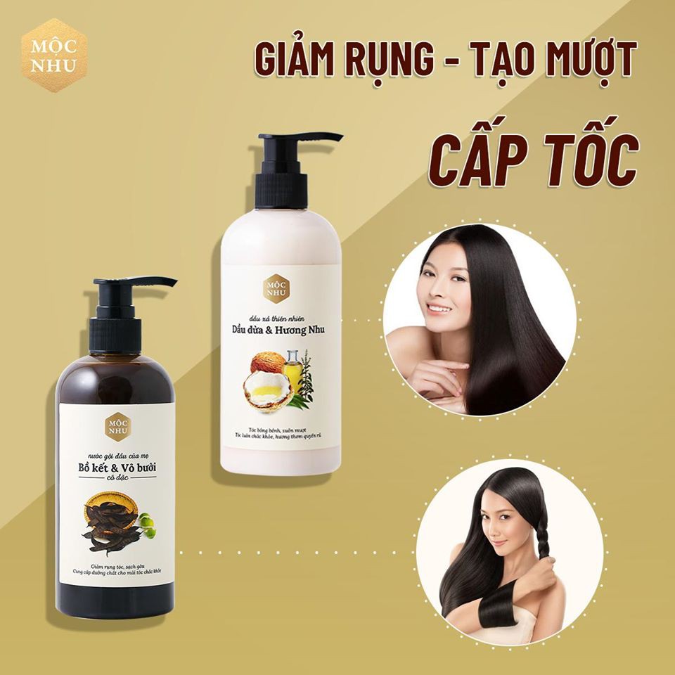 Bộ ba chăm sóc tóc toàn diện Mộc Nhu - Giải pháp chăm sóc tóc cho chị em