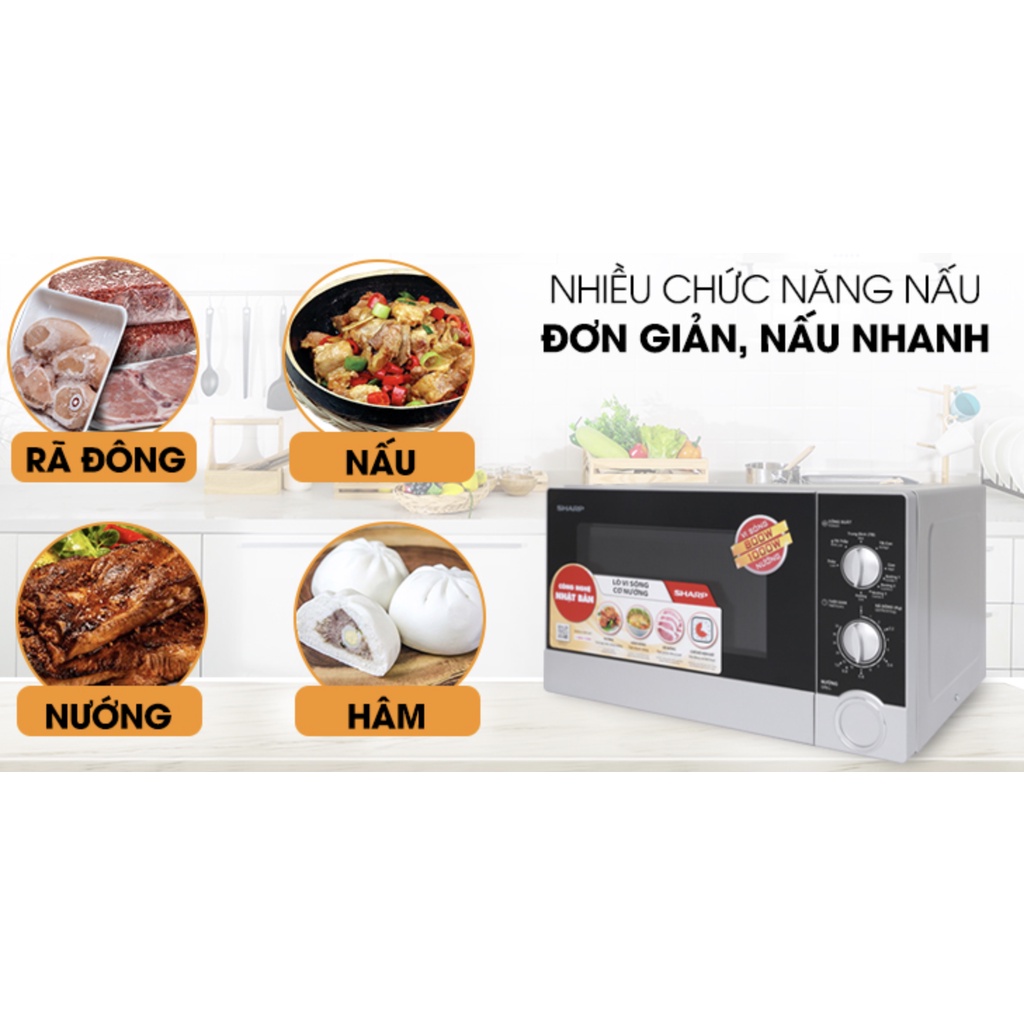 Lò vi sóng Sharp R-G302VN-S 23 lít,hàng chính hãng, bảo hành 1 năm,mới 100%
