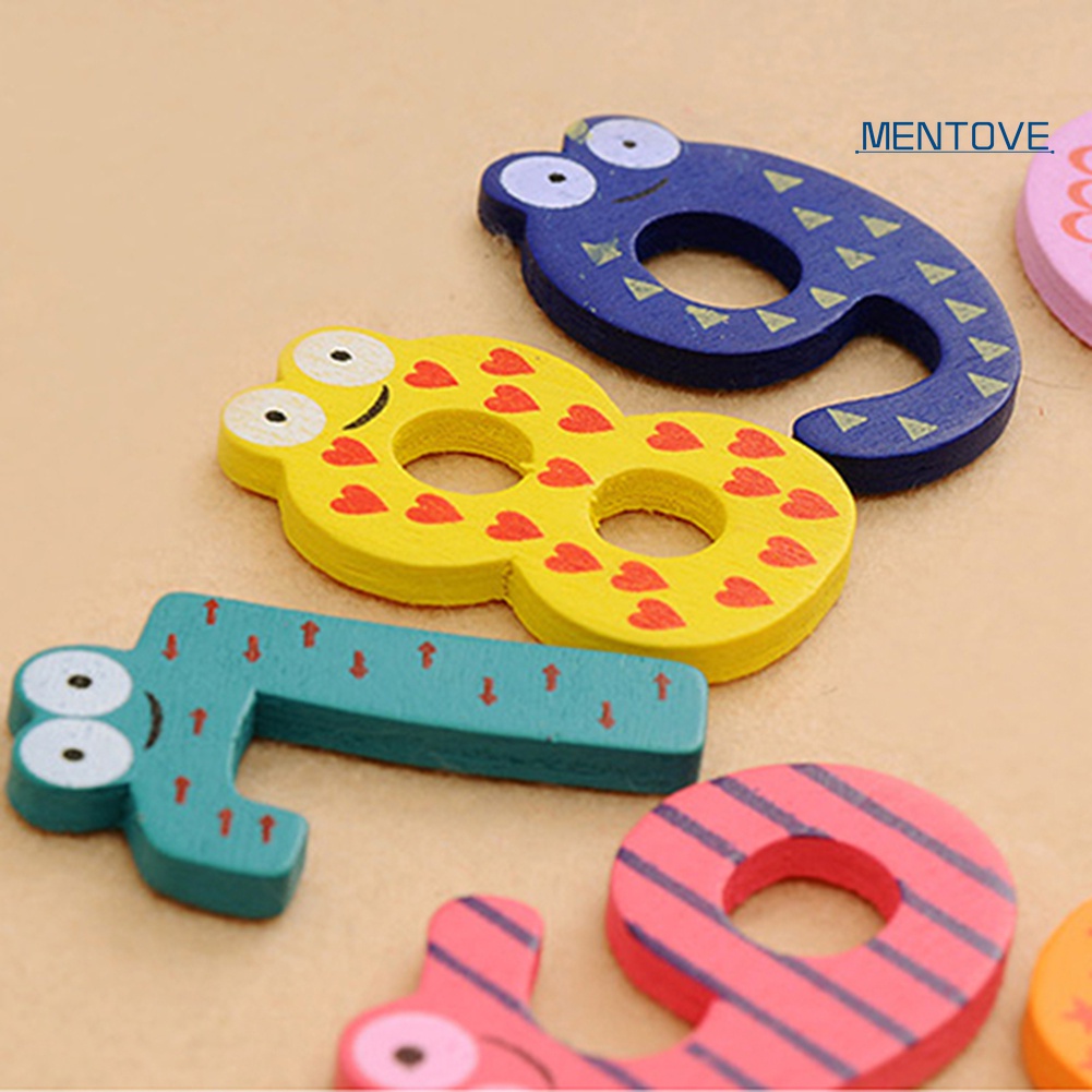 Set 10 Chữ Số Từ 0-9 Bằng Gỗ Dễ Thương Cho Bé