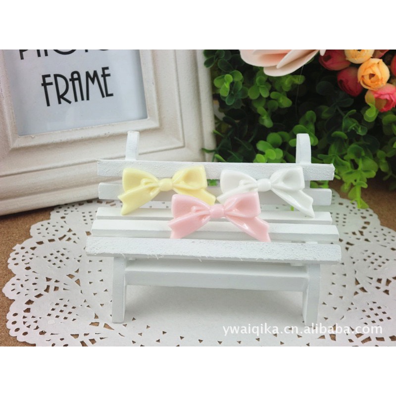 Charm (C356) slime/ Dụng Cụ Charm Trang Trí [Ko Keo &amp; Nút] Hình Nơ Siêu Xinh (4.5x2.5cm)